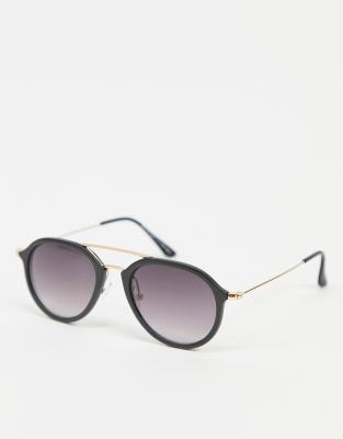 AJ Morgan AJ Morgan aviator sunglasses in black and gold