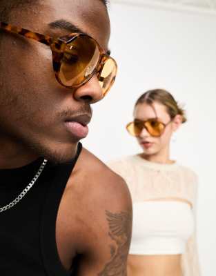 AJ Morgan aviator sunglasses with amber lens in  display picture 3