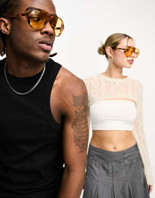 AJ Morgan aviator sunglasses with amber lens in  display picture 1