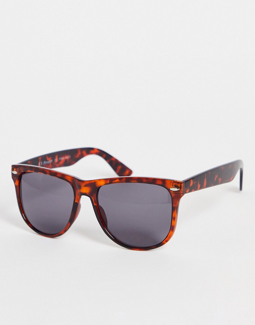 Aj Morgan Big W Sunglasses In Tort-brown