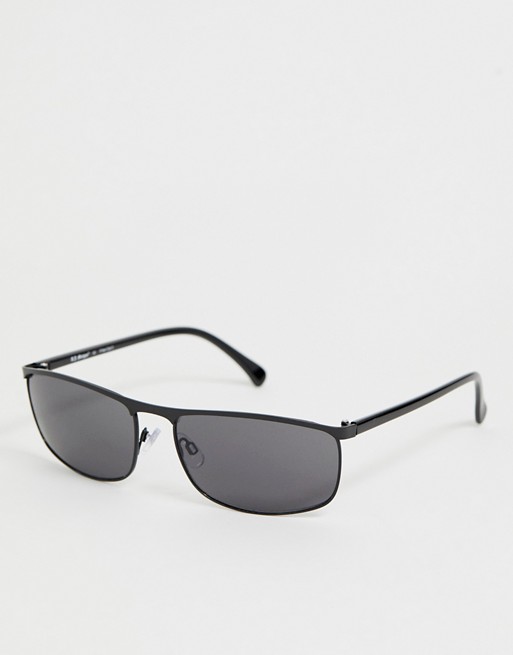 AJ Morgan black rectangular sunglasses