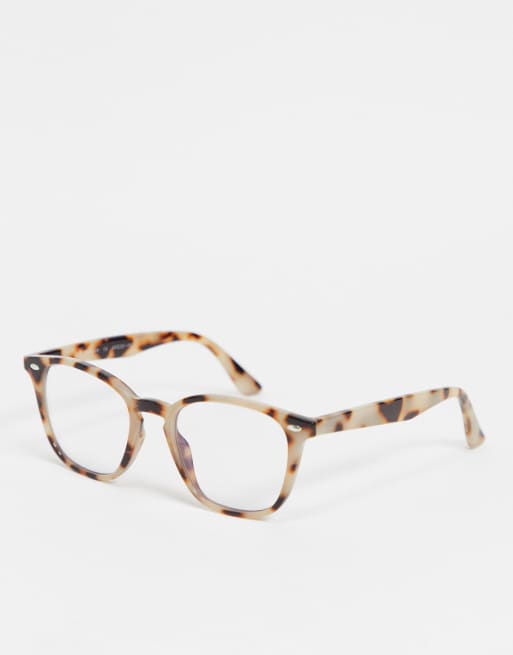 AJ Morgan blue light round glasses in light brown tort