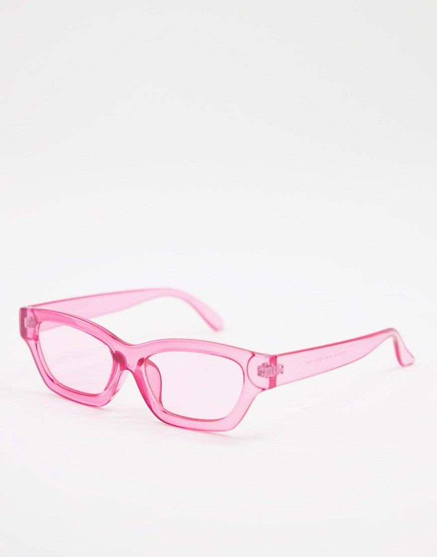 AJ Morgan – Breite Sonnenbrille mit Rahmen aus Kunststoff-Rosa