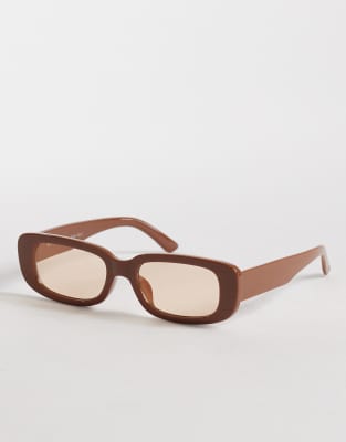 AJ Morgan - Callie - Rechteckige Sonnenbrille in Schokobraun-Brown