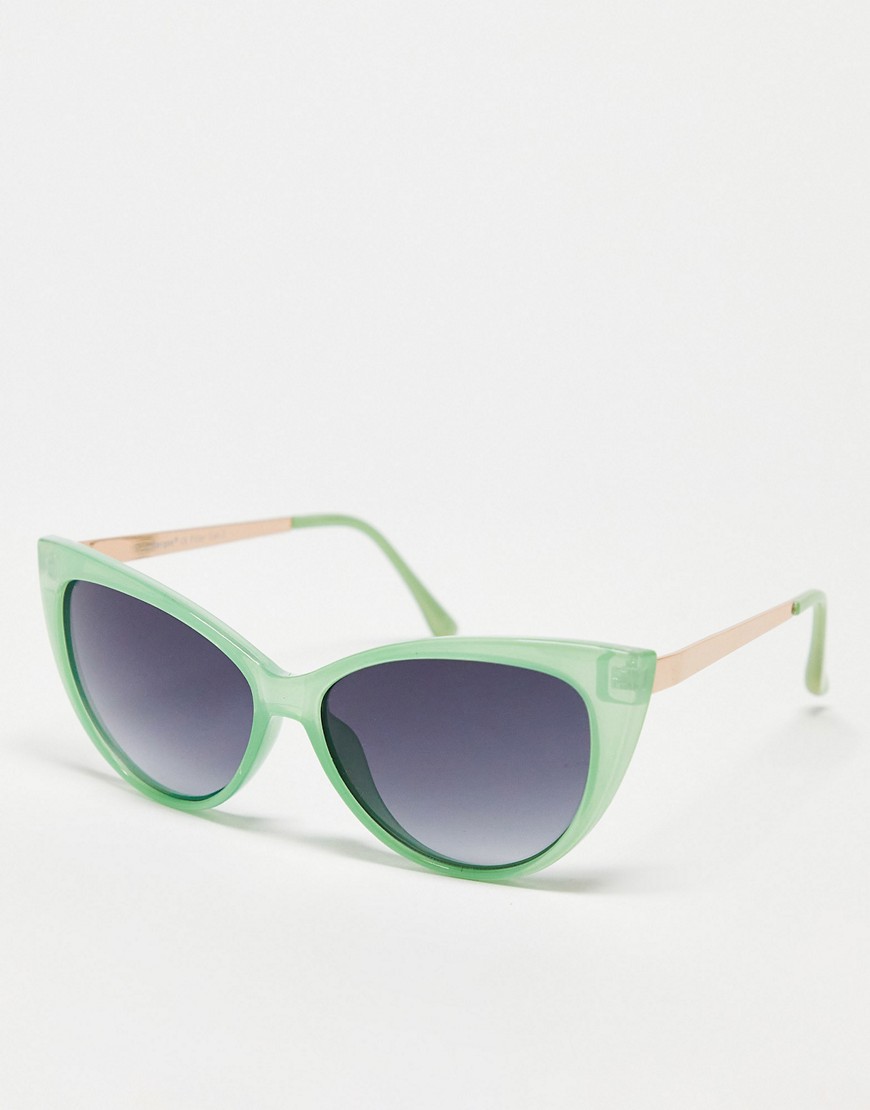 Aj Morgan Cat Eye Sunglasses In Mint Green