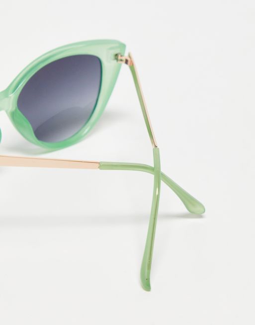 AJ Morgan cat eye sunglasses in mint green, 4 of 4