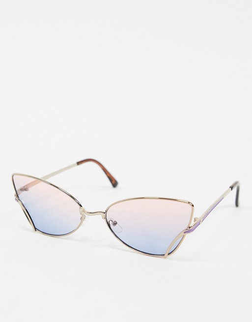 AJ Morgan cat eye sunglasses in rose gold
