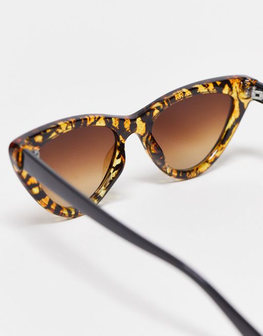 AJ Morgan Retro Cat Eye Sunglasses in Cheetah-Brown - ASOS Outlet