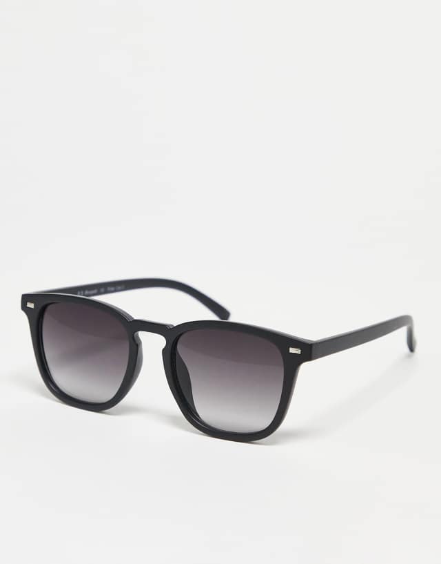 AJ Morgan census taker square sunglasses in black