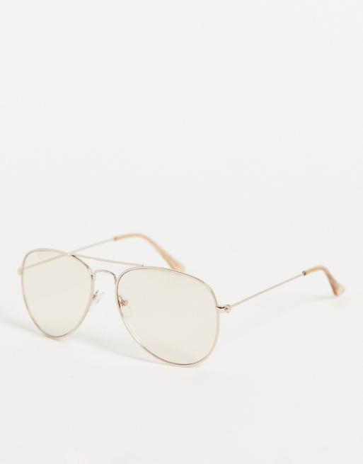 AJ Morgan Chris Aviator Sunglasses In Gold mirror