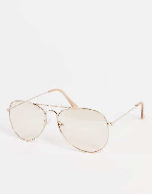 AJ Morgan Chris Aviator Sunglasses In Gold mirror