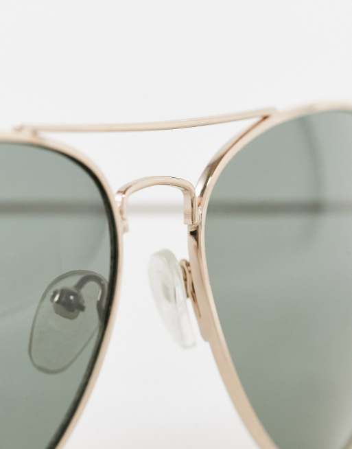 AJ Morgan Chris Aviator Sunglasses In Gold Smoke, 4 of 4