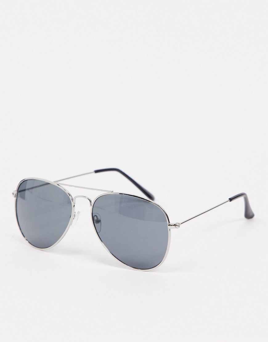 Aj Morgan Chris Aviator Sunglasses In Silver