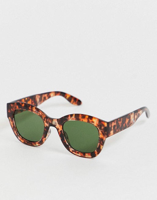 AJ Morgan chunky oval sunglasses in tort
