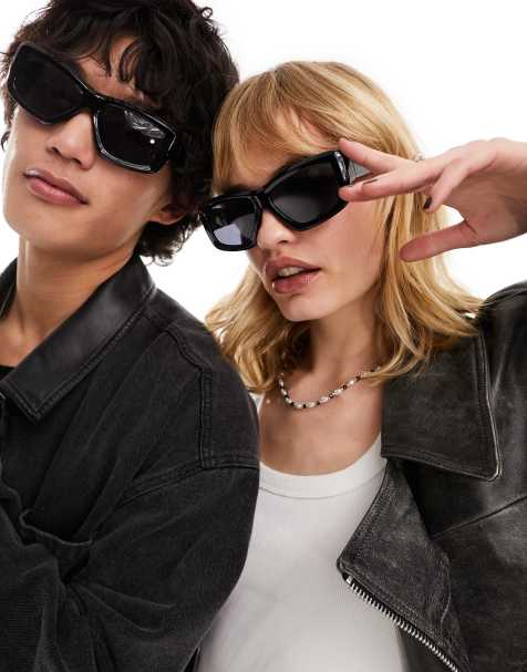 AJ Morgan chunky sunglasses in black - view 1