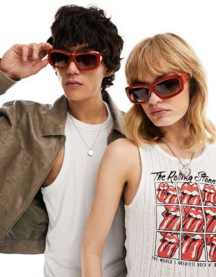 AJ Morgan AJ Morgan chunky sunglasses in rust-Orange