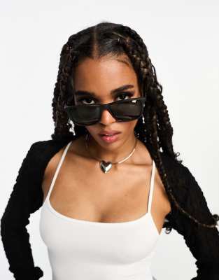 AJ Morgan classic sunglasses in matte black - ASOS Price Checker