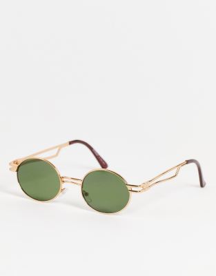 Aj Morgan Double Frame Round Sunglasses Asos