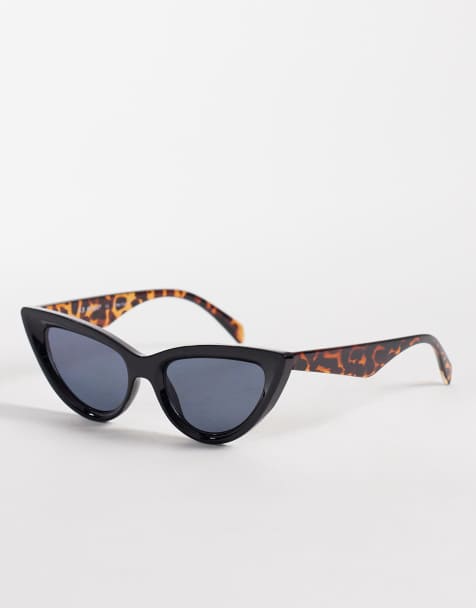 AJ Morgan fever cat eye sunglasses in black and tortoiseshell