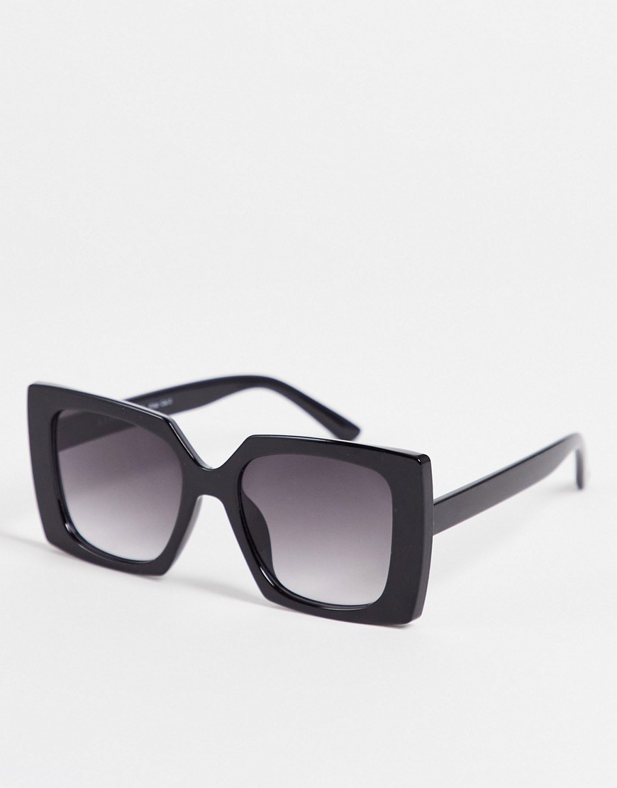 Aj Morgan Good Life Oversized Square Lens Sunglasses-black