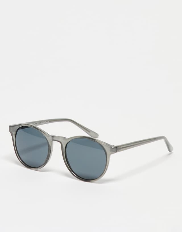 AJ Morgan Grad School retro round sunglasses in gray