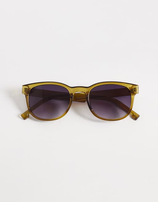AJ Morgan – Hill Street – Rechteckige Sonnenbrille in Olivgrün, 3 von 3