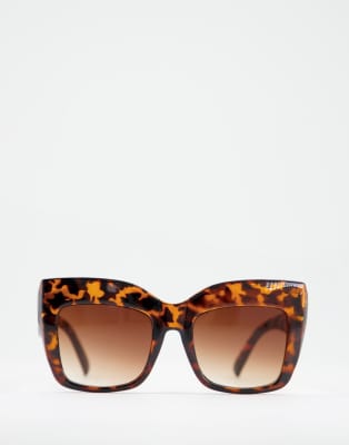 aj morgan square sunglasses in tort