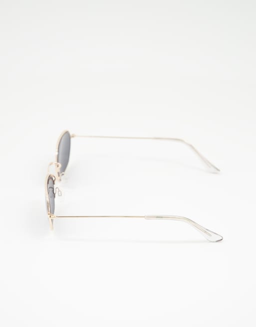 AJ Morgan Intern Rectangle Sunglasses With Mirrored Lens | ASOS display picture 3