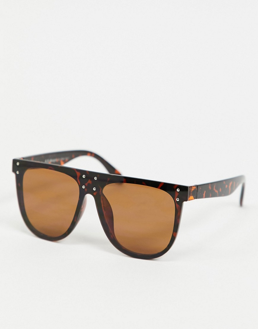 AJ Morgan kimmie flat top sunglasses-Brown