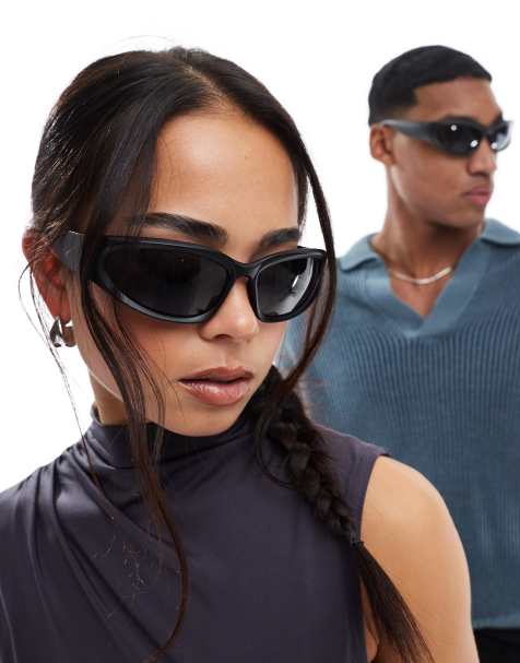 AJ Morgan – Klassische Racer-Sonnenbrille in Schwarz - view 1