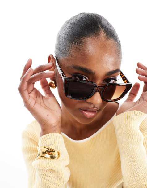 AJ Morgan large square sunglasses in tortoiseshell - view 1