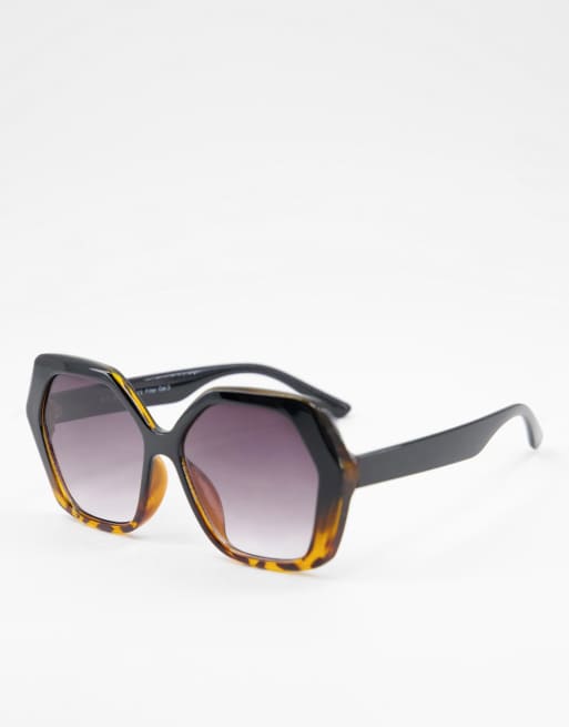 AJ Morgan Lorna Oversized Sunglasses In Black 