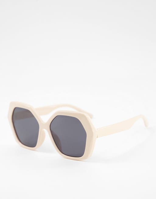 AJ Morgan - Lorna - Store solbriller i beige