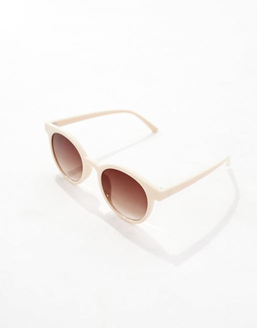 AJ Morgan avant garde cyberpunk little beige round lens sun glasses Amazon.com: A.J. Morgan Unisex - Adult Grad School Round  main image 3