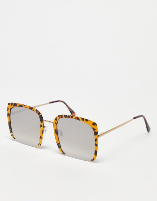 AJ Morgan - Lunettes de soleil oversize carrées - Guépard