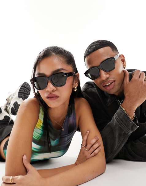 AJ Morgan - Lunettes de soleil rondes chunky - Noir - view 1