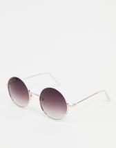 ASOS DESIGN Lunettes de soleil retro oversize transparentes a verres colores CLEAR ASOS