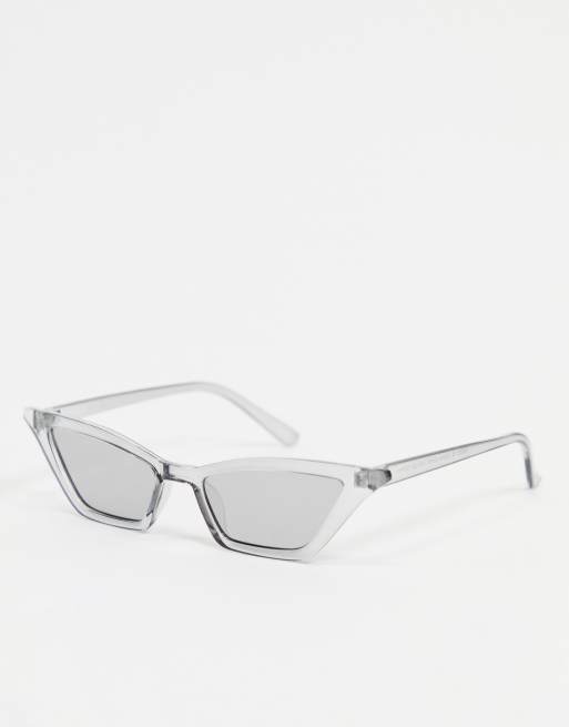 AJ Morgan - Lunettes de soleil yeux de chat - Blanc transparent