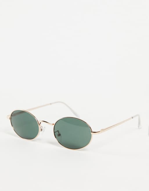 AJ Morgan - Miners - Occhiali da sole unisex rotondi, color oro
