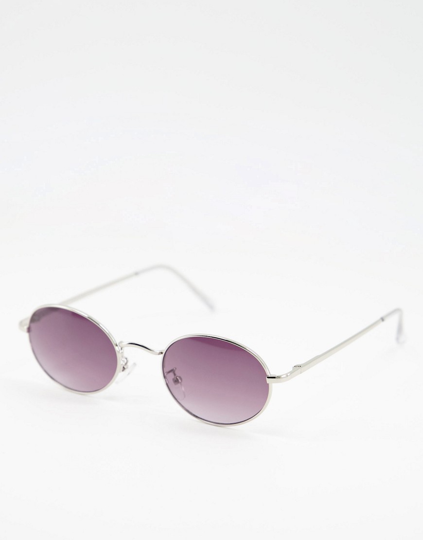 Aj Morgan Miners Oval Sunglasses In Silver