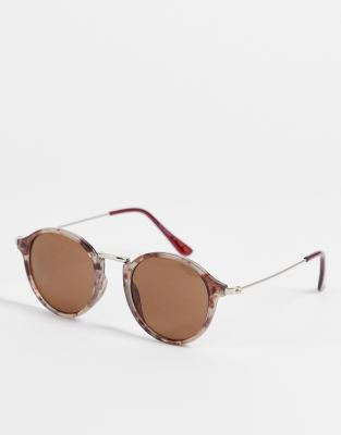 Occhiali Da Sole Donna Hippie Fiore Rotondo - Lenti Sfumate Senza Montatura