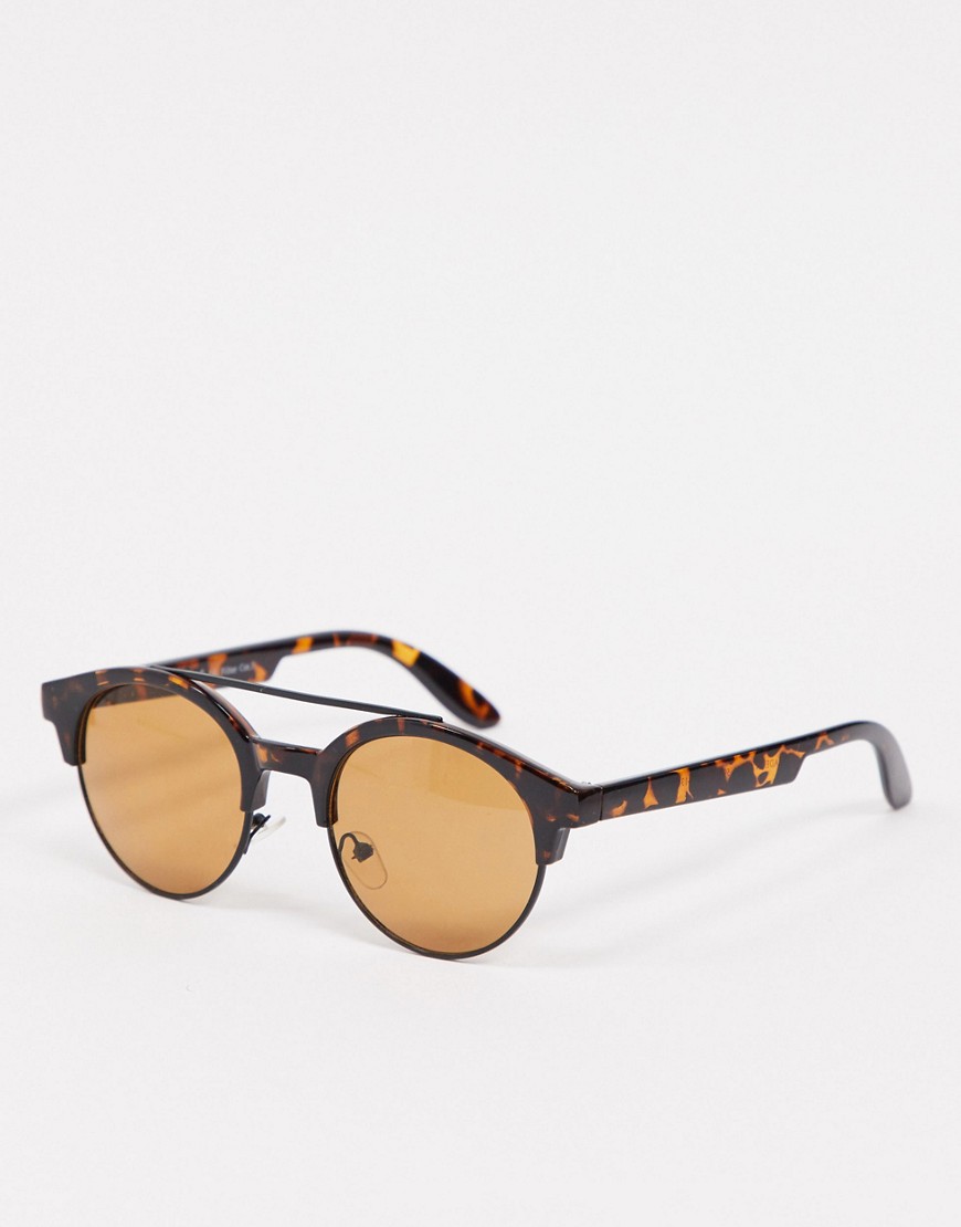 Aj Morgan Neat Retro Sunglasses In Tortoiseshell-brown