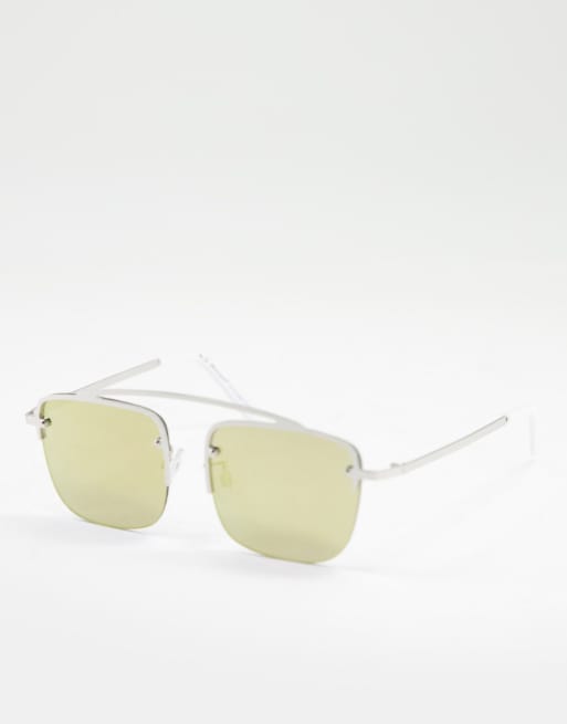 AJ Morgan - Occhiali da sole argento con lenti colorate squadrate