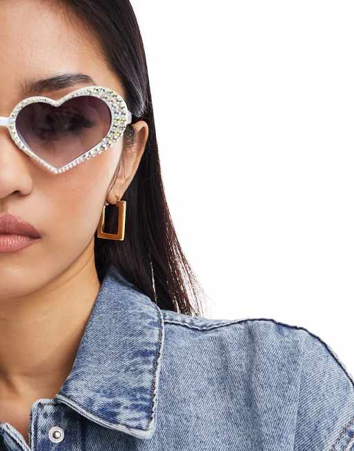 Saint Laurent Eyewear Occhiali Da Sole a Forma Di Cuore