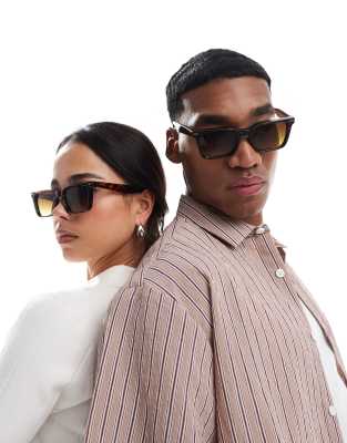 54300 Occhiali Da Sole Vintage In Acetato Quadrato Con Montatura Grande, Cerchio Spesso, Gamba Larga, Per Uomo E Donna, Possono Essere Abbinati A Specchi Ottici - Foto 9