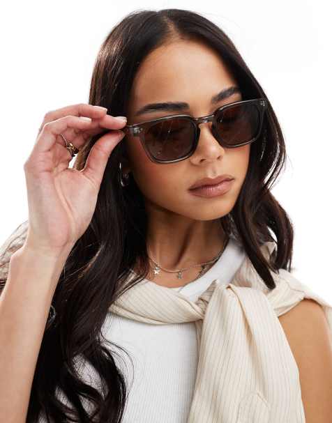 AJ Morgan on alert square sunglasses in grey with brown lens - view 1