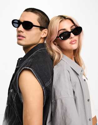 AJ Morgan AJ Morgan oval sunglasses in black