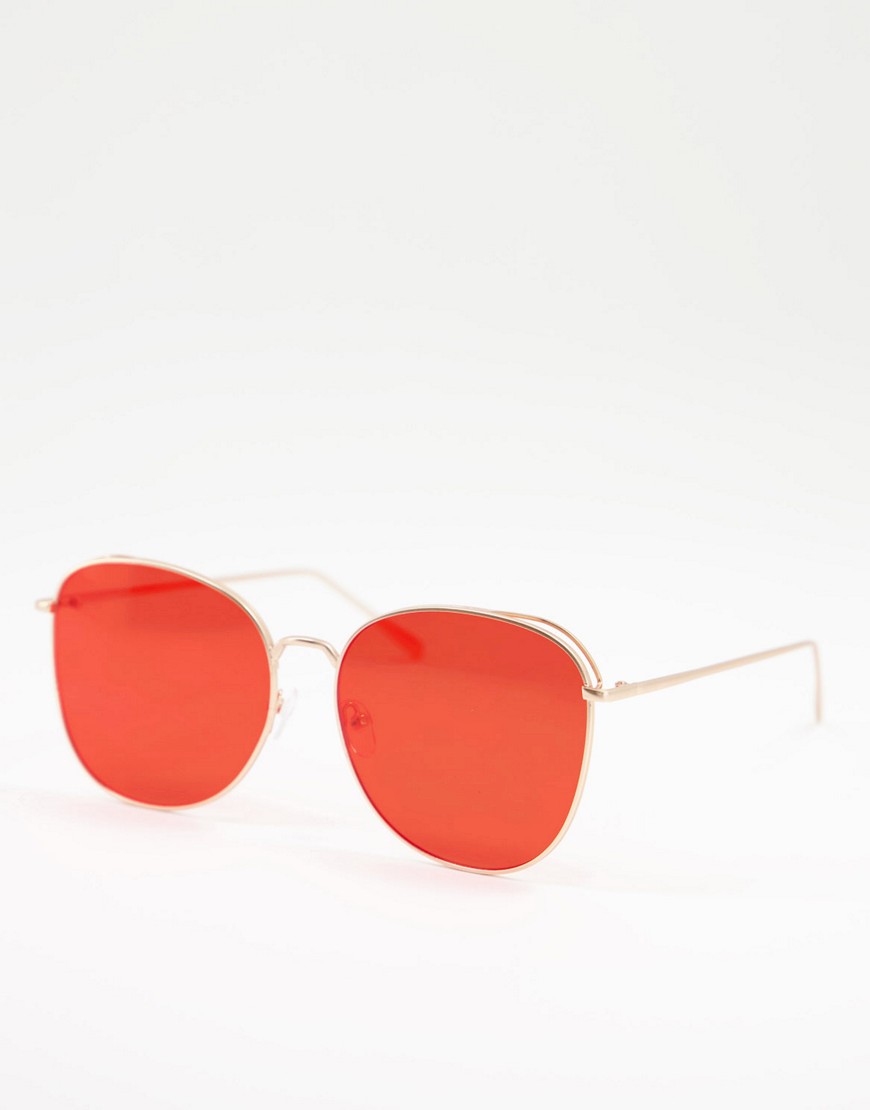 AJ Morgan – Oversize-Sonnenbrille mit roten Gläsern