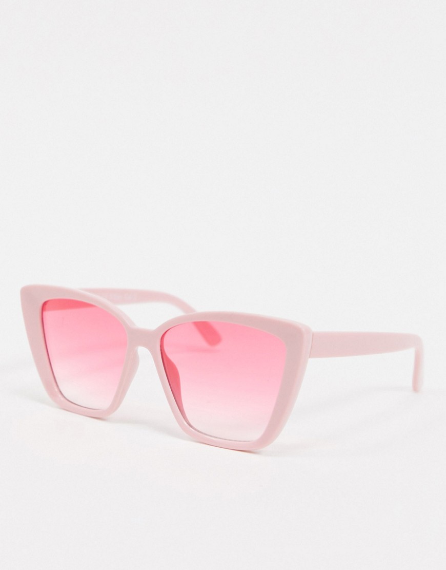 AJ Morgan oversized cat eye sunglasses in pink