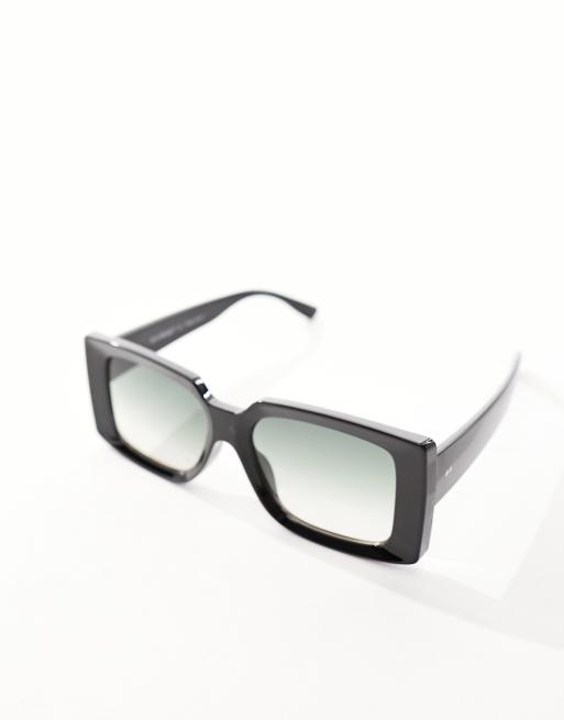 AJ Morgan oversized rectangle sunglasses in black | ASOS